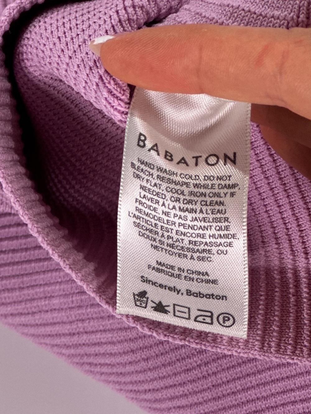 Aritzia Babaton Sculpt Knit Criss Cross Halter Mini Dress Lilac XS - Picture 5 of 10